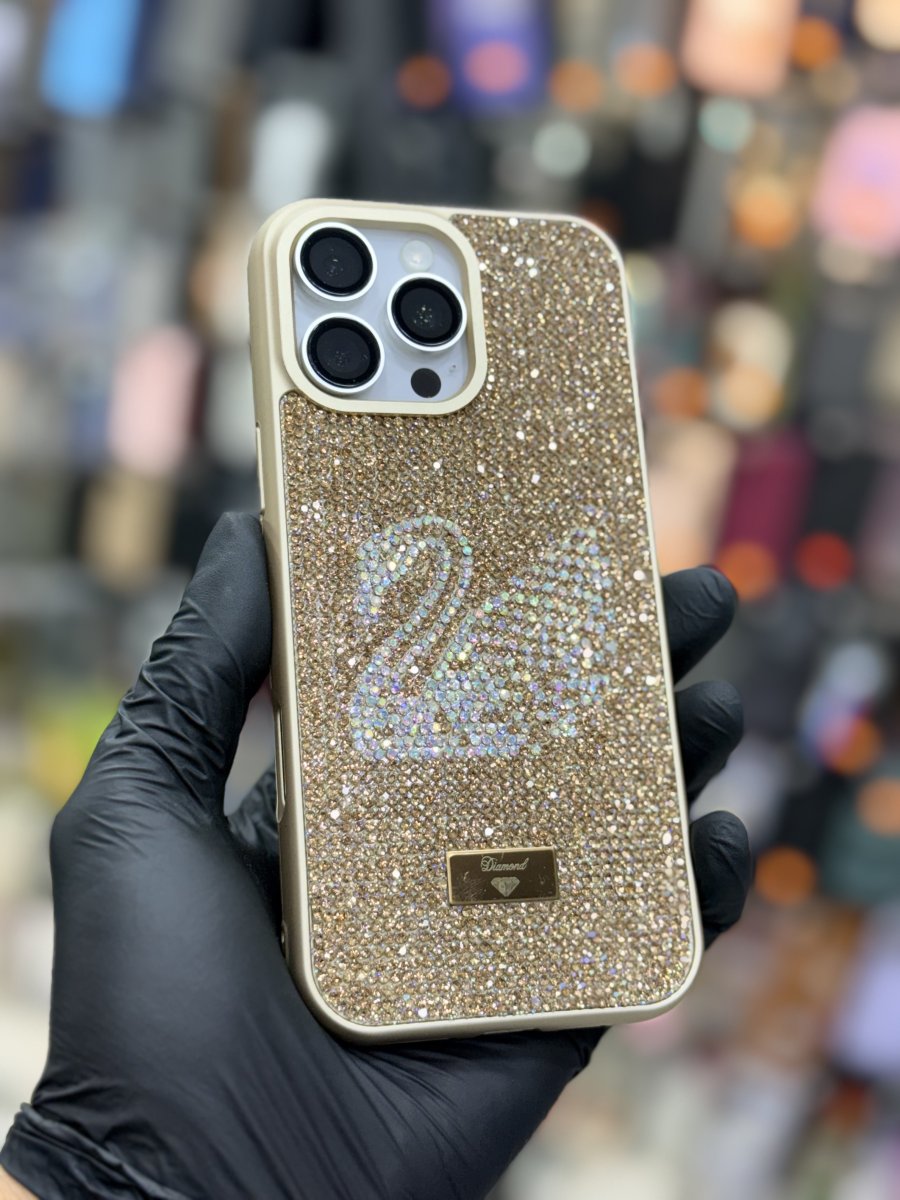 Kuğulu Diamond taşlı kılıf